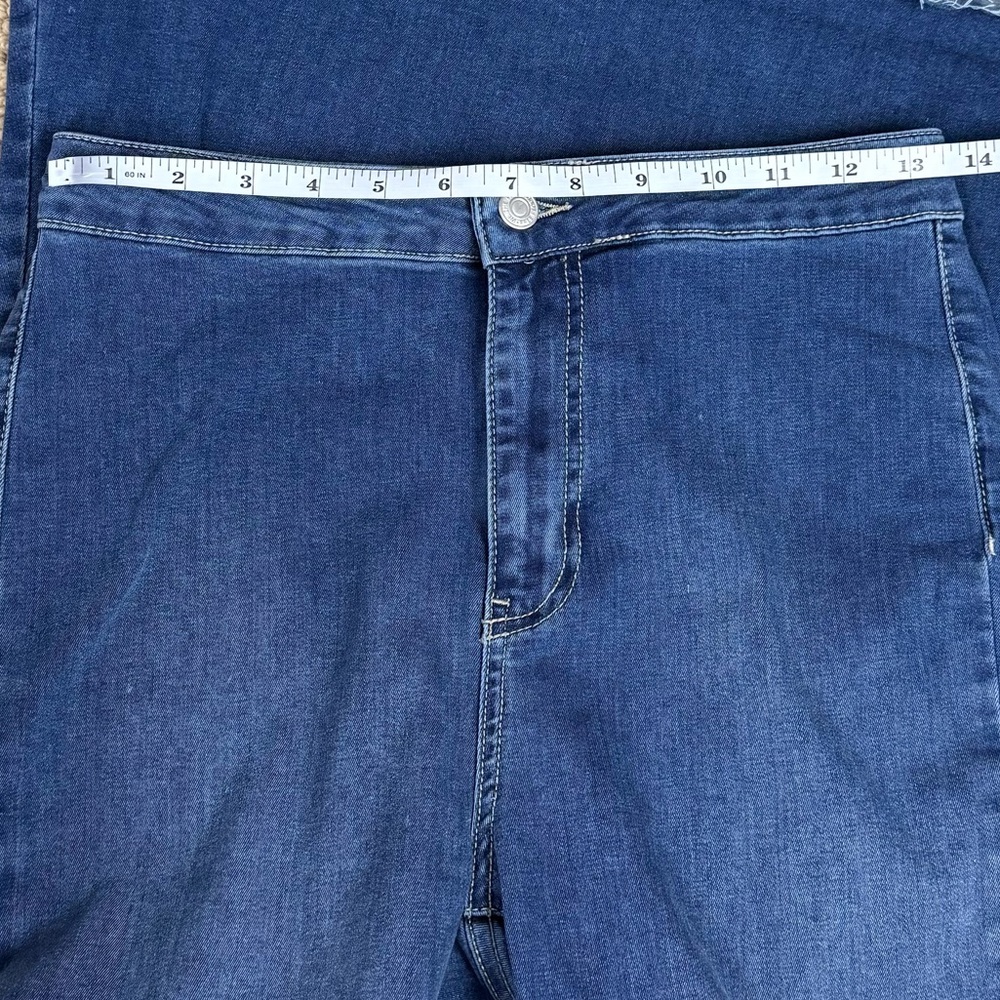 We the free Float On Flare Extreme Bell Bottoms Retro Med Rinse High Rise - Picture 12 of 14